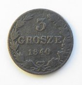 3 grosze 1840 rok